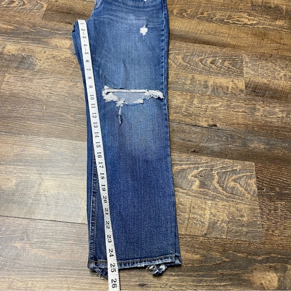 Abercrombie & Fitch Ultra High Rise Ankle Straight Distressed Curve Love 25/0S - Picture 7 of 10